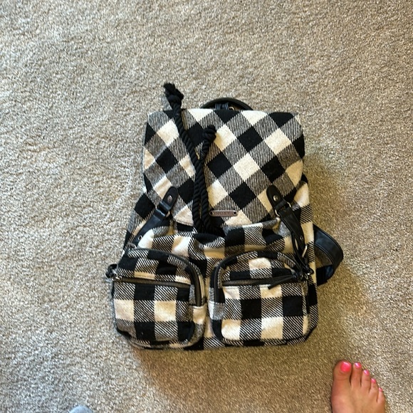 Roxy backpack has been worn  length 12” width 51/2 or 6 Height 17” - Picture 3 of 5